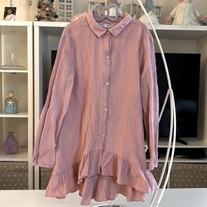 ZARA kids tunic blouse ( girls shirt)  in pale pink . size 11/12 152 cm